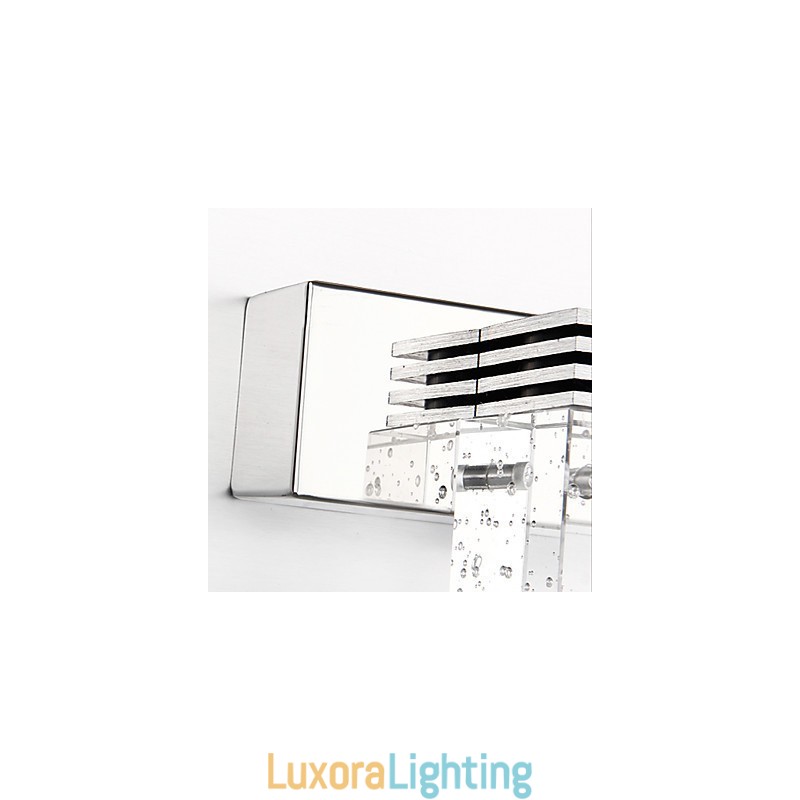 Designer Touch Decorative Modern Wall Light with Glass Bubble Cubic Shade Mirror Front Style