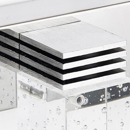 Designer Touch Decorative Modern Wall Light with Glass Bubble Cubic Shade Mirror Front Style