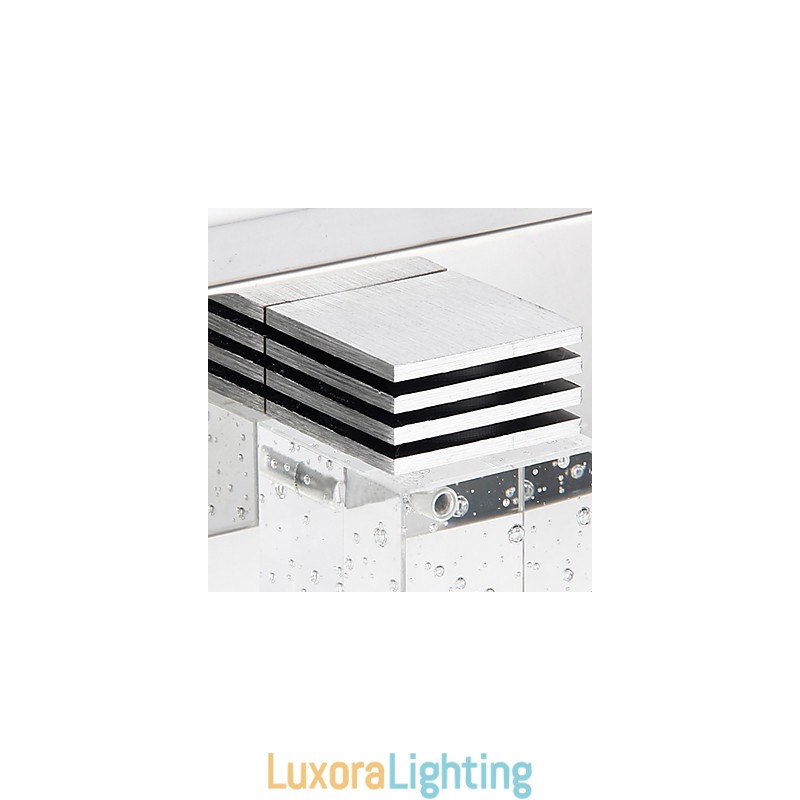 Designer Touch Decorative Modern Wall Light with Glass Bubble Cubic Shade Mirror Front Style