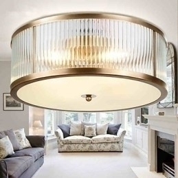 Designer Touch Decorative Traditional Classic Rustic Lodge Brass Metal Flush Mount