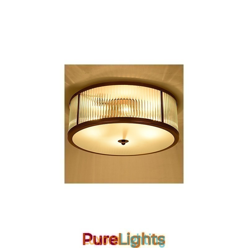 Designer Touch Decorative Traditional Classic Rustic Lodge Brass Metal Flush Mount