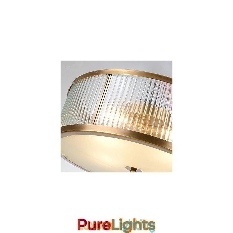 Designer Touch Decorative Traditional Classic Rustic Lodge Brass Metal Flush Mount