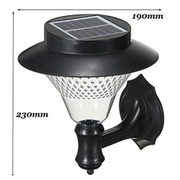 Designer Touch Decorative Outdoor Solar Power White Villa Wall Mount Garden Courtyard Door Path Light Lamp