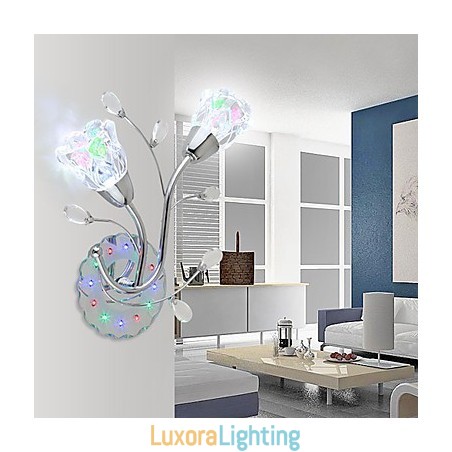 Designer Touch Decorative Creative Flowers Contemporary And Contracted Creative Crystal Wall Lamp Lights