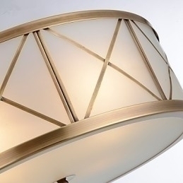 Designer Touch Decorative Traditional Classic Rustic Lodge Brass Metal Flush Mount