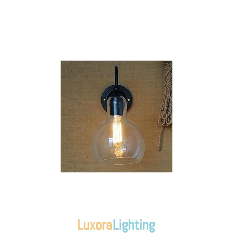 Designer Touch Decorative Modern Restaurant Adornment Wall Lamp Wrought Iron Glass