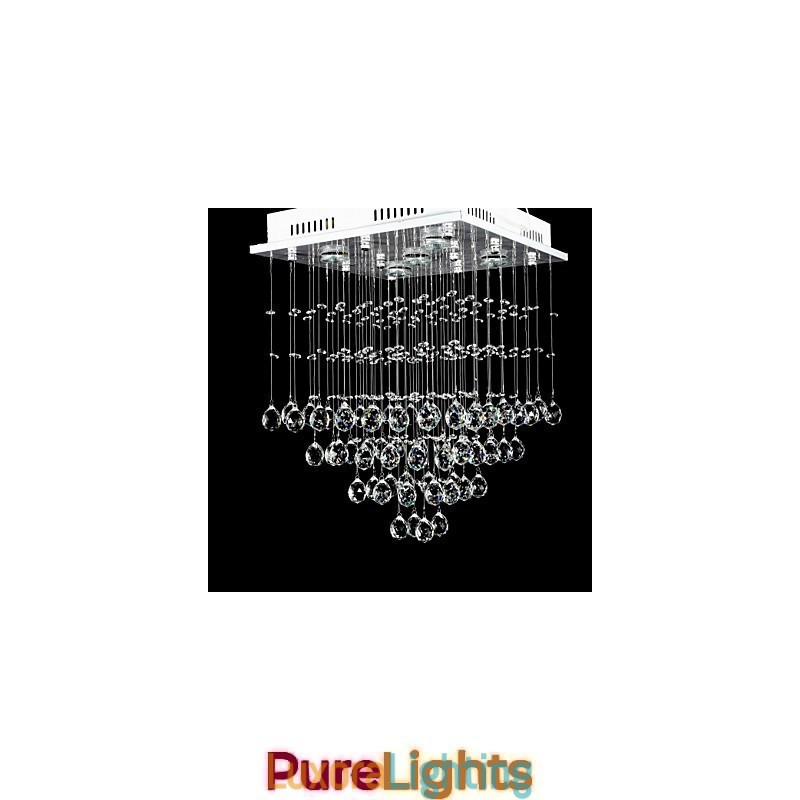 Designer Touch Decorative Modern Contemporary Crystal Electroplated Flush Mount