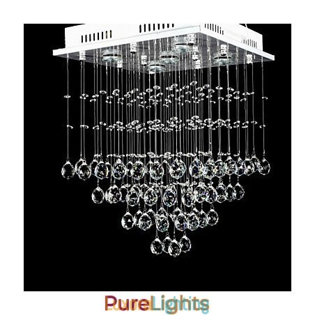 Designer Touch Decorative Modern Contemporary Crystal Electroplated Flush Mount
