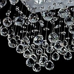 Designer Touch Decorative Modern Contemporary Crystal Electroplated Flush Mount