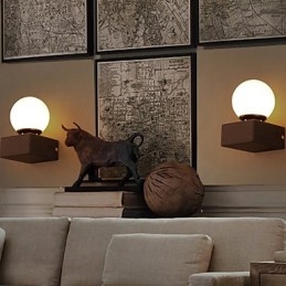 Designer Touch Decorative Ball Loft Creative Wall Lamp Wrought Iron Wall Lamp Restoring Ancient Ways Lights