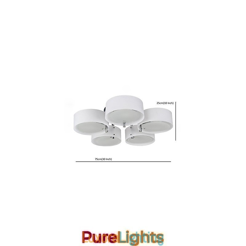 Designer Touch Decorative Flush Mount Modern Contemporary 5 Lights Ceiling Light Metal