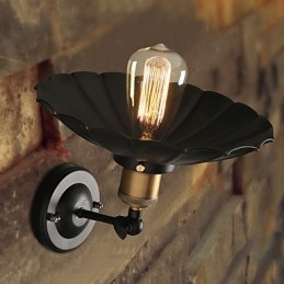 Designer Touch Decorative Ccreative Staircase Restoring Ancient Ways Single Head Black Dress Wrought Iron Wall Lamp