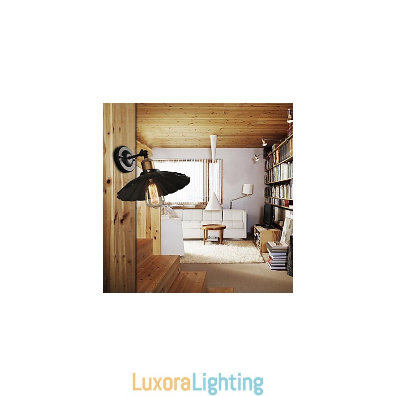 Designer Touch Decorative Ccreative Staircase Restoring Ancient Ways Single Head Black Dress Wrought Iron Wall Lamp