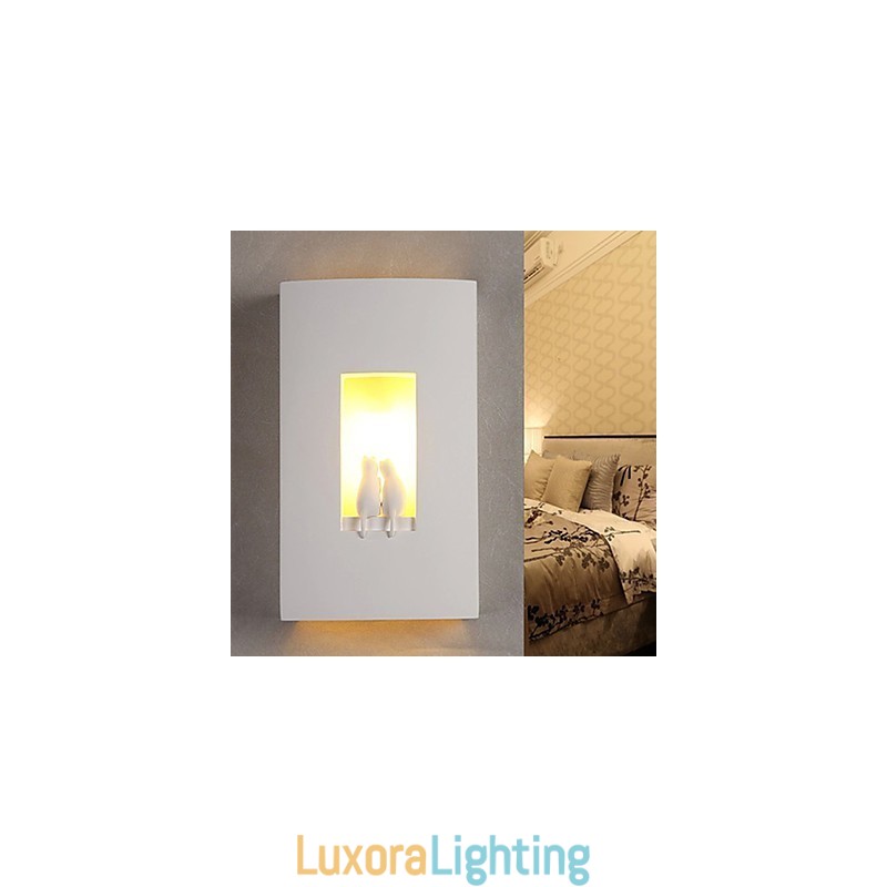 Designer Touch Decorative Fashion Warm Children Room Hanging Light Creative Kitty Plaster Wall Lamp Lights