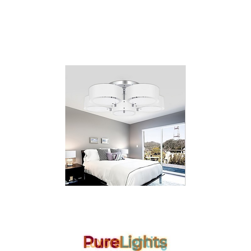 Designer Touch Decorative Flush Mount Modern Contemporary 5 Lights Ceiling Light Metal