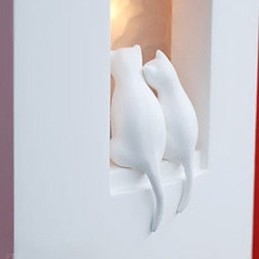 Designer Touch Decorative Fashion Warm Children Room Hanging Light Creative Kitty Plaster Wall Lamp Lights