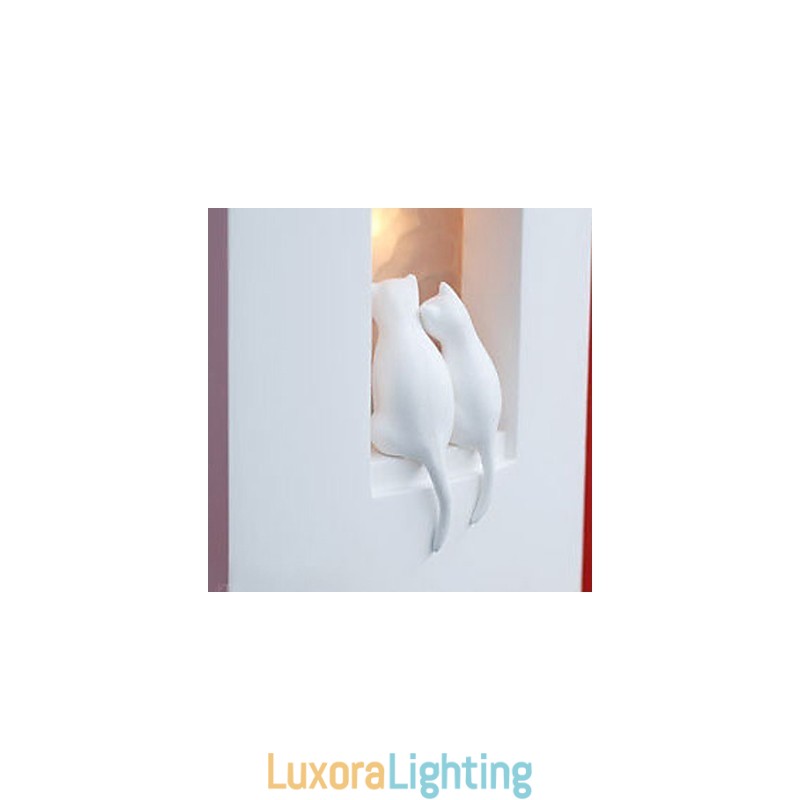 Designer Touch Decorative Fashion Warm Children Room Hanging Light Creative Kitty Plaster Wall Lamp Lights