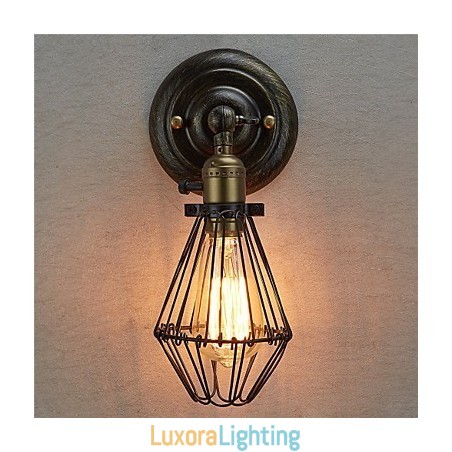 Designer Touch Decorative Vintage Style Industrial Opening and Closing Light Wall Sconce Cage Lamp Loft Restoring Ancient Ways Wall Lamp