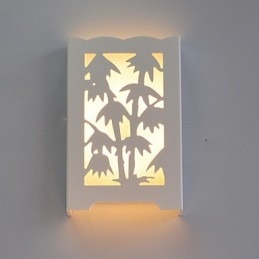 Designer Touch Decorative Modern Creative White Carve Patterns Or Designs On Woodwork Bamboo Wall Lamp Lights