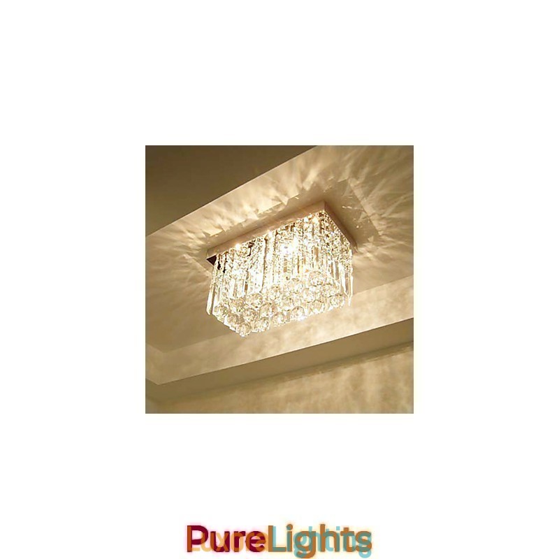 Designer Touch Decorative Modern Contemporary Crystal Metal Flush Mount