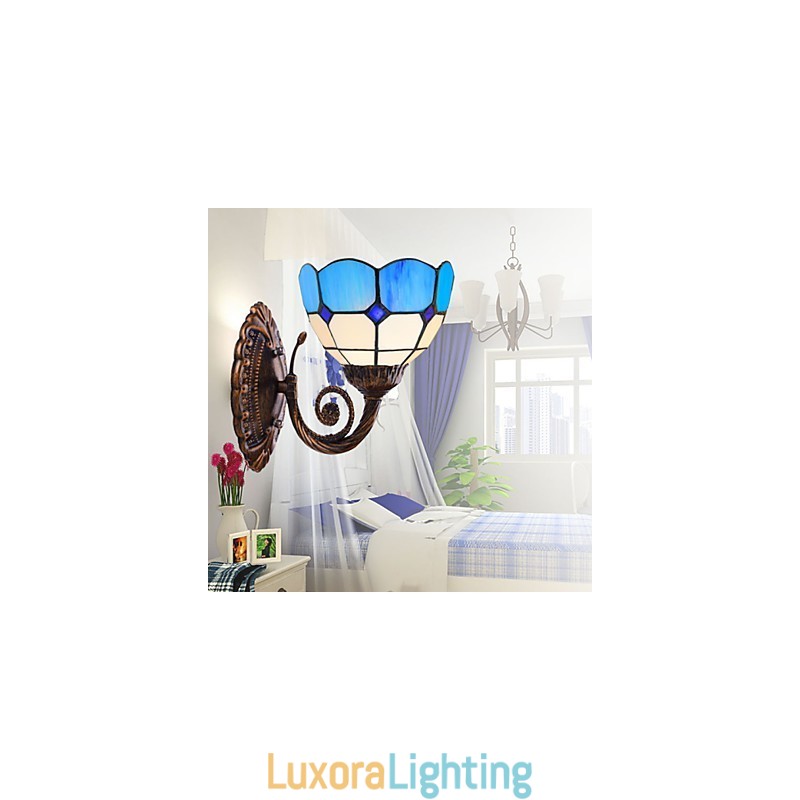 Designer Touch Decorative Europe Type Restoring Ancient Ways Wall Lamp Creative Mediterranean Glass Lights