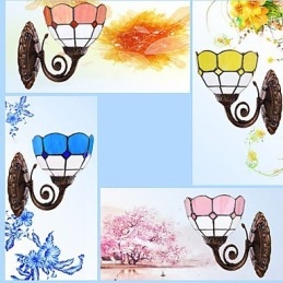 Designer Touch Decorative Europe Type Restoring Ancient Ways Wall Lamp Creative Mediterranean Glass Lights