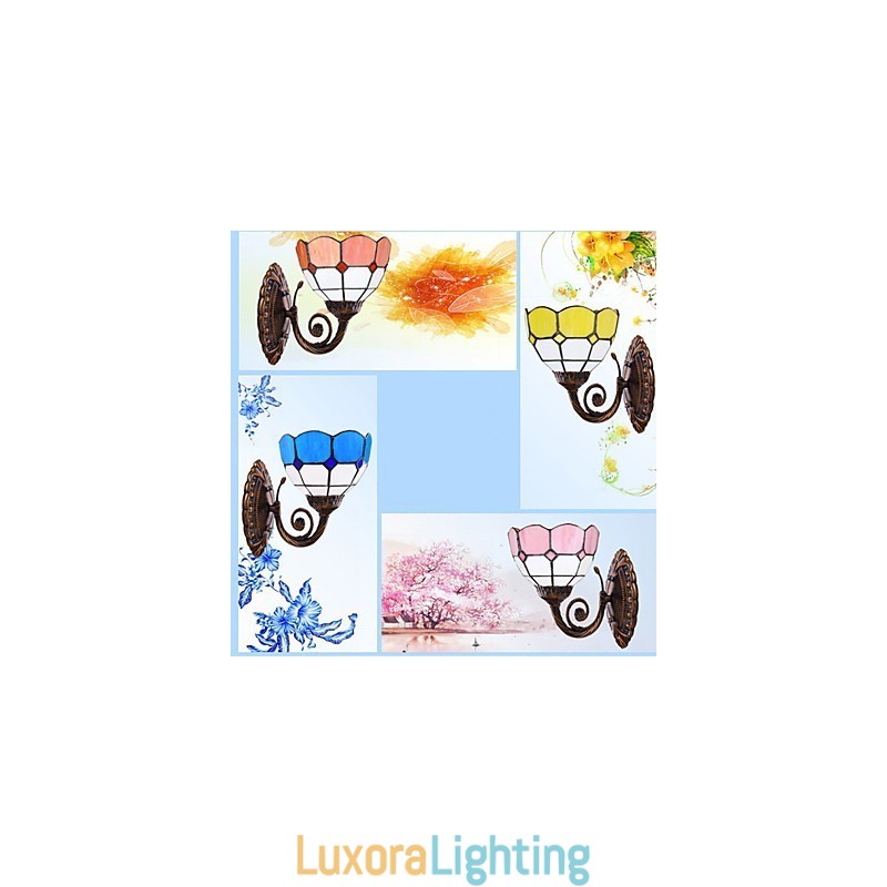 Designer Touch Decorative Europe Type Restoring Ancient Ways Wall Lamp Creative Mediterranean Glass Lights