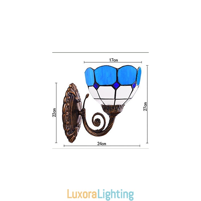 Designer Touch Decorative Europe Type Restoring Ancient Ways Wall Lamp Creative Mediterranean Glass Lights