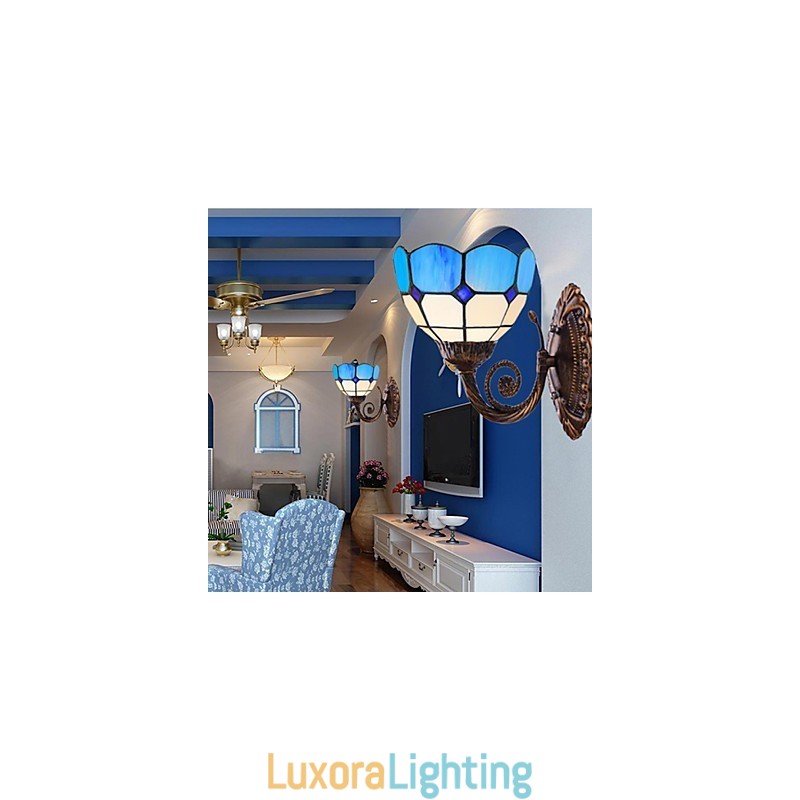 Designer Touch Decorative Europe Type Restoring Ancient Ways Wall Lamp Creative Mediterranean Glass Lights