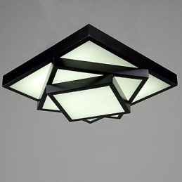 Designer Touch Decorative Square Flush Mount Modern Contemporary Ceiling light Metal