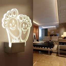 Designer Touch Decorative Acrylic Wall Lamp PVC Lamp Light Chip Modern Contemporary Metal