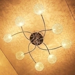 Designer Touch Decorative Modern Contemporary Crystal Electroplated Flush Mount