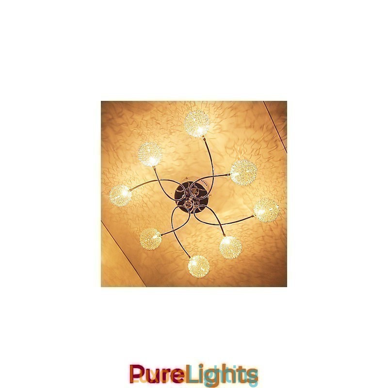 Designer Touch Decorative Modern Contemporary Crystal Electroplated Flush Mount