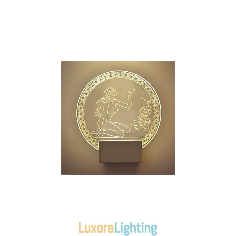 Designer Touch Decorative Acrylic Wall Lamp PVC Lamp Light Chip Modern Contemporary Metal 5W