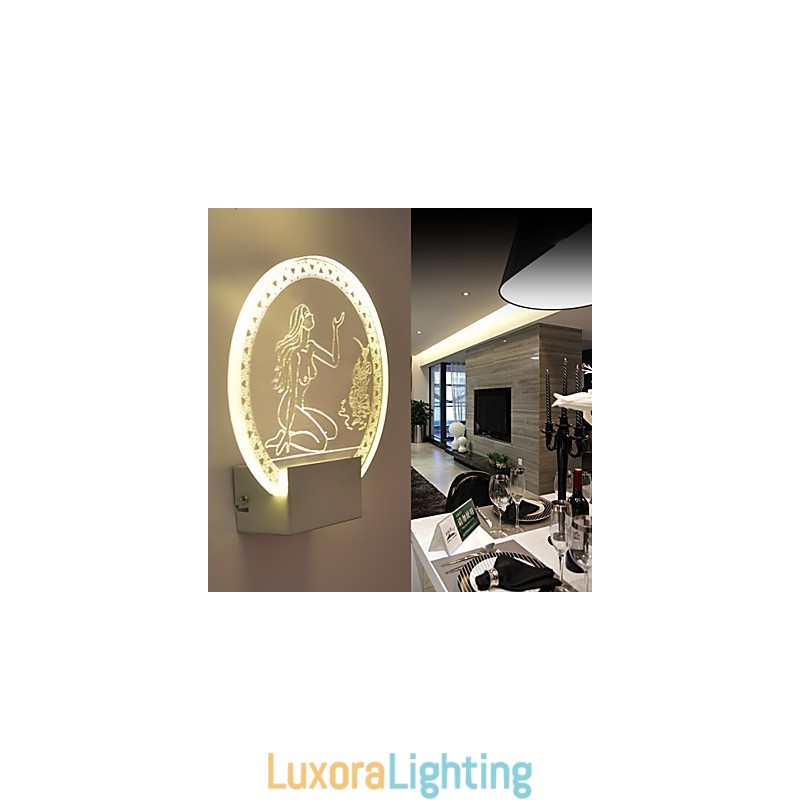 Designer Touch Decorative Acrylic Wall Lamp PVC Lamp Light Chip Modern Contemporary Metal 5W