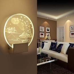 Designer Touch Decorative Acrylic Wall Lamp PVC Lamp Light Modern Contemporary Metal