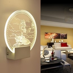 Designer Touch Decorative Acrylic Wall Lamp PVC Lamp Light Modern Contemporary Metal