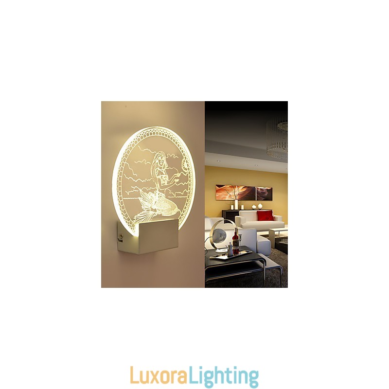 Designer Touch Decorative Acrylic Wall Lamp PVC Lamp Light Modern Contemporary Metal