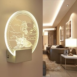 Designer Touch Decorative Acrylic Wall Lamp PVC Lamp Light Modern Contemporary Metal