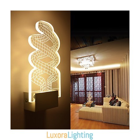 Designer Touch Decorative Acrylic Wall Lamp PVC Lamp Light Chip Modern Contemporary Metal