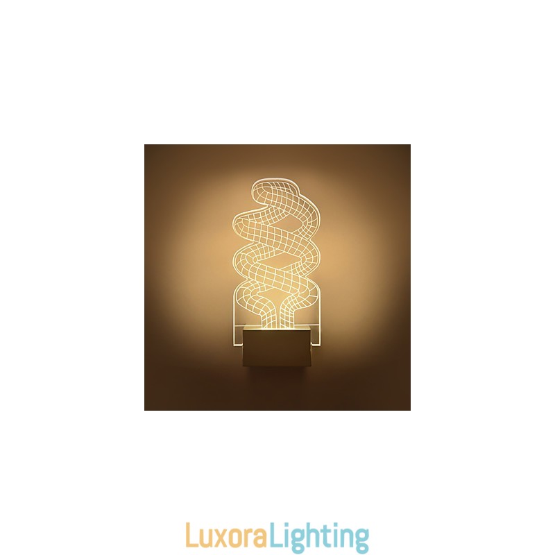 Designer Touch Decorative Acrylic Wall Lamp PVC Lamp Light Chip Modern Contemporary Metal