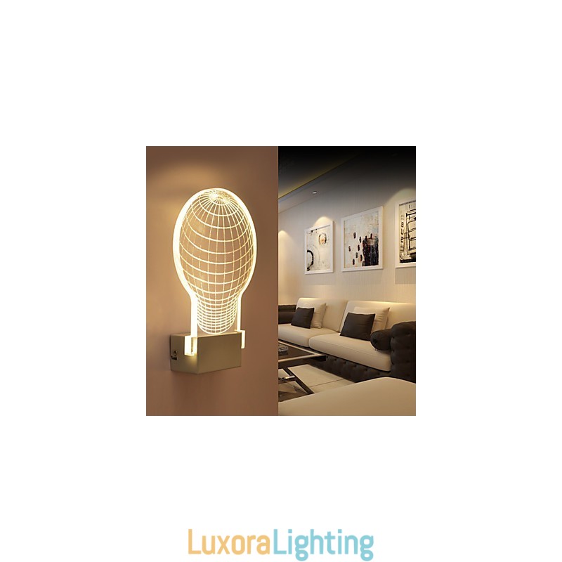 Designer Touch Decorative Acrylic Wall Lamp PVC Lamp Light Chip Modern Contemporary Metal