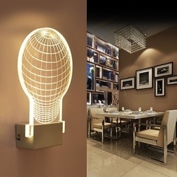 Designer Touch Decorative Acrylic Wall Lamp PVC Lamp Light Chip Modern Contemporary Metal
