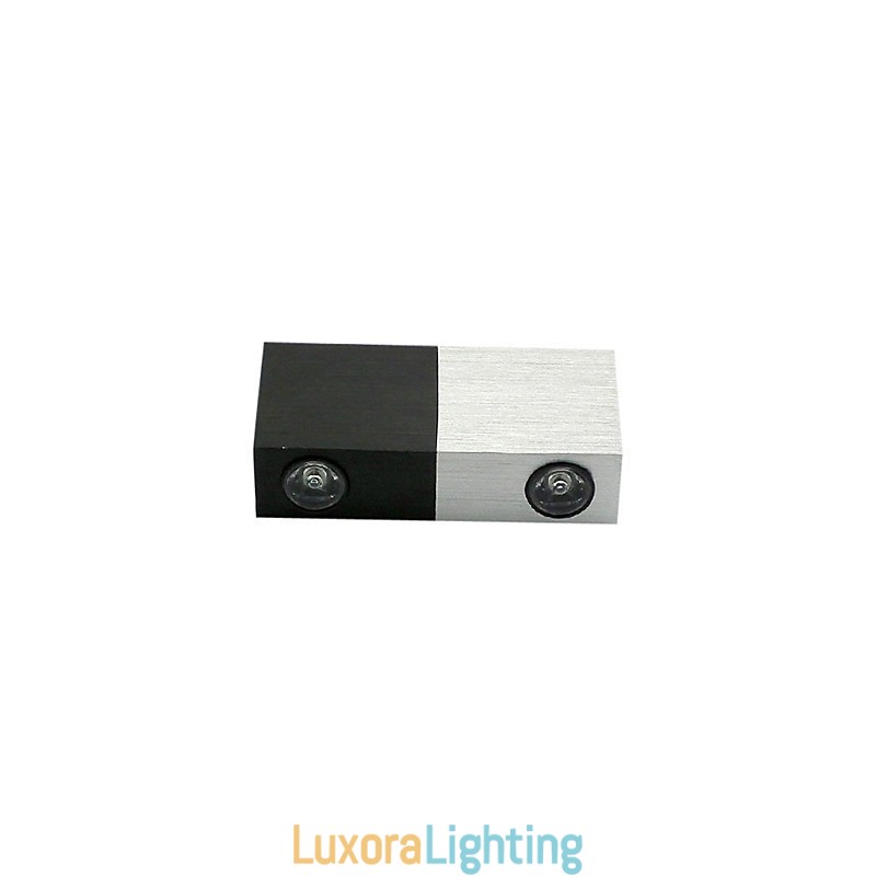 Designer Touch Decorative Modern Wall Light with Half Silver Half Black Chic Design Cubic Body 2 s