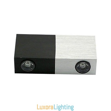 Designer Touch Decorative Modern Wall Light with Half Silver Half Black Chic Design Cubic Body 2 s