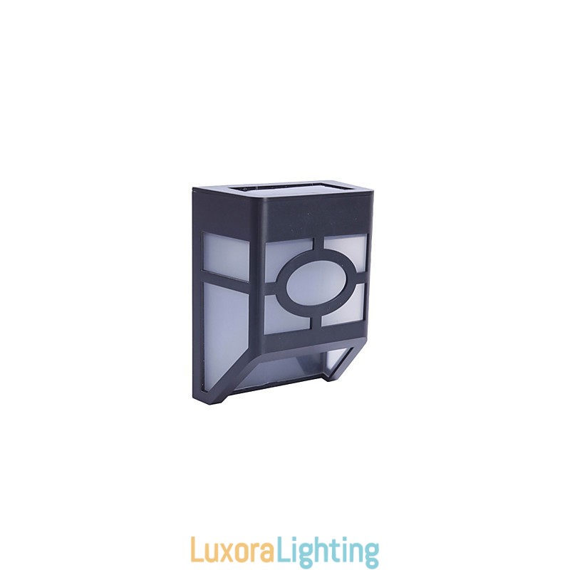 Designer Touch Decorative Warm Yellow Solar Powered Wall Mount 2 Lantern Light Deck Lamp