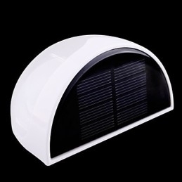 Designer Touch Decorative Solar Powered Waterproof IP55 Lamp White + Black