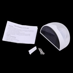 Designer Touch Decorative Solar Powered Waterproof IP55 Lamp White + Black