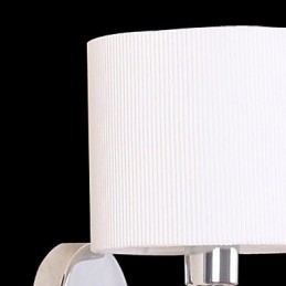 Designer Touch Decorative Stylish Metal and Fabric Wall Light with 1 Light in White Cylinder Feature