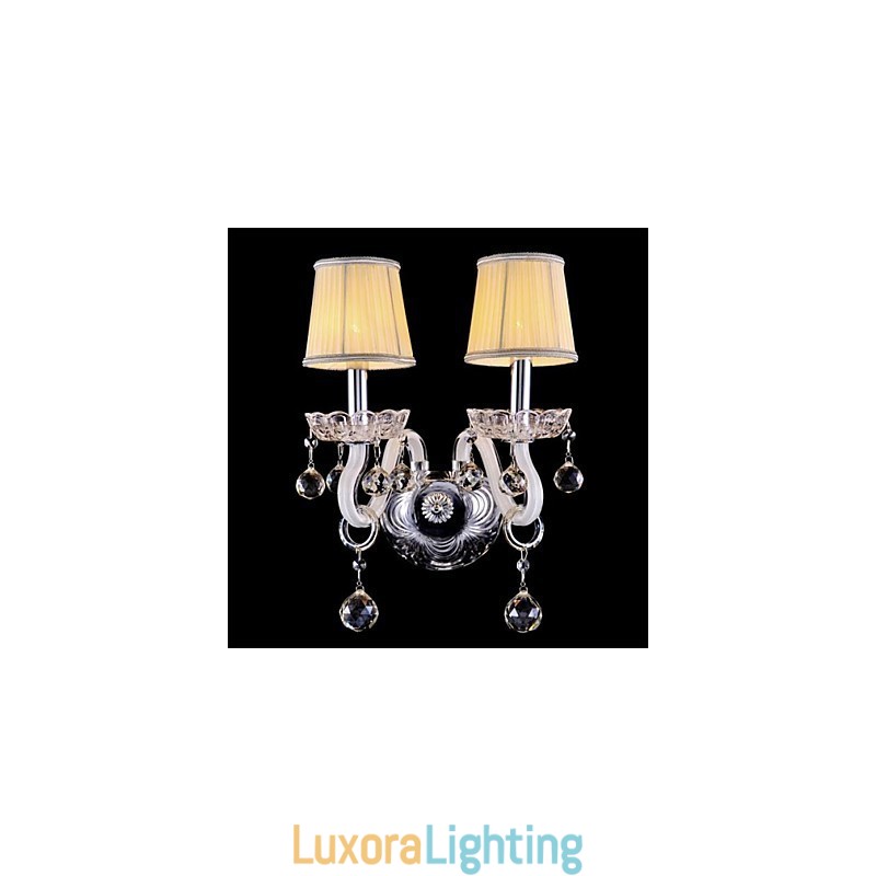 Designer Touch Decorative Crystal Mini Style Wall Sconces Candle Wall Lights Modern Contemporary Glass